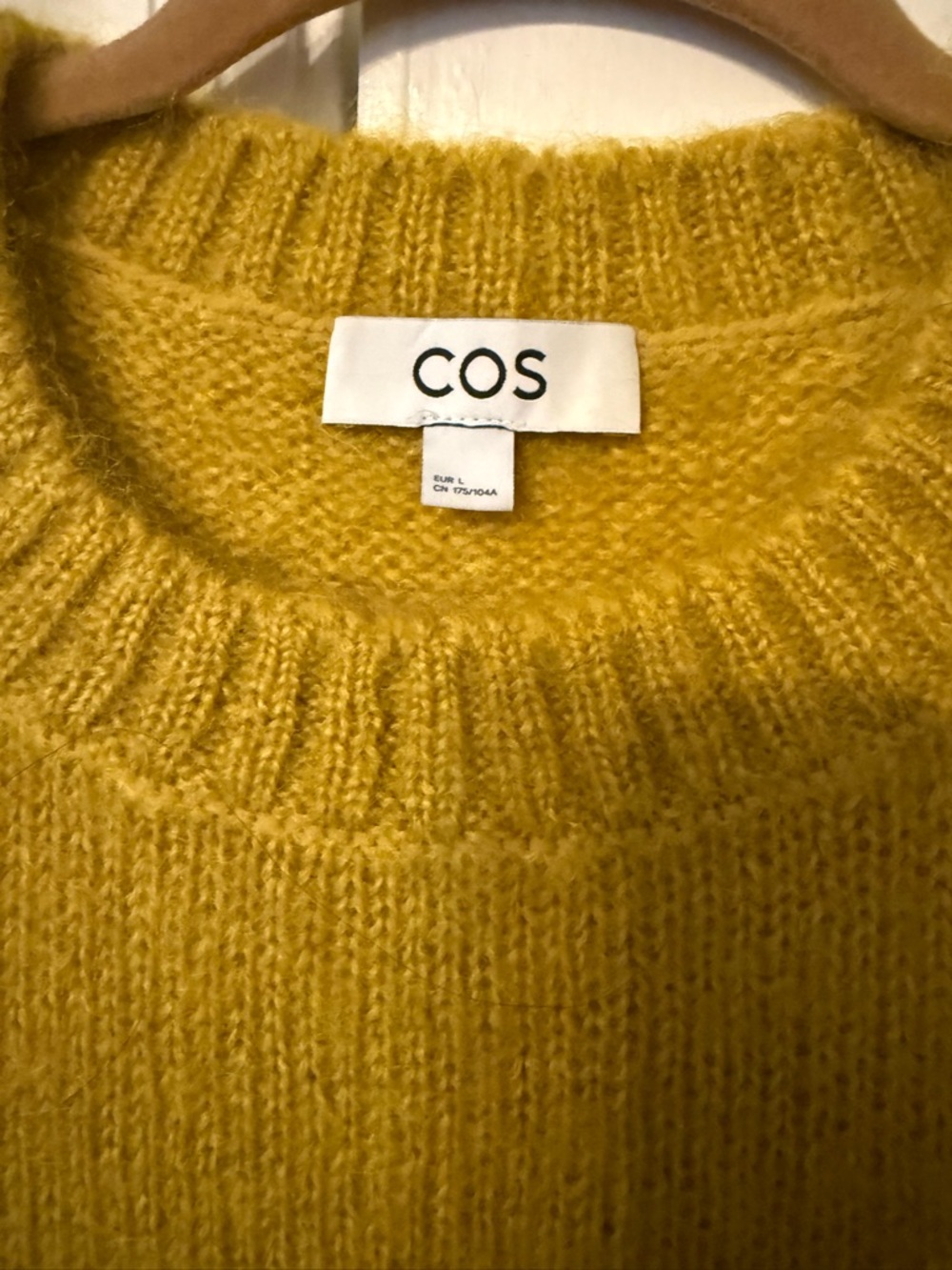 COS Sleeveless Mohair Vest in Mustard - Picture 5 of 7